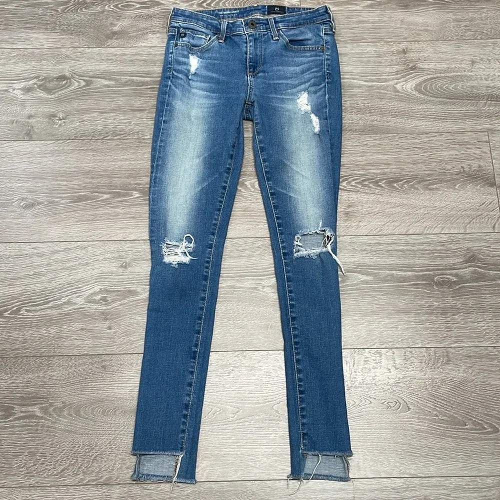 AG Adriano Goldschmied The Middi Ankle Mid Rise Legging Ankle Denim Jeans 24R